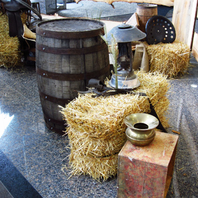 western barrel scene